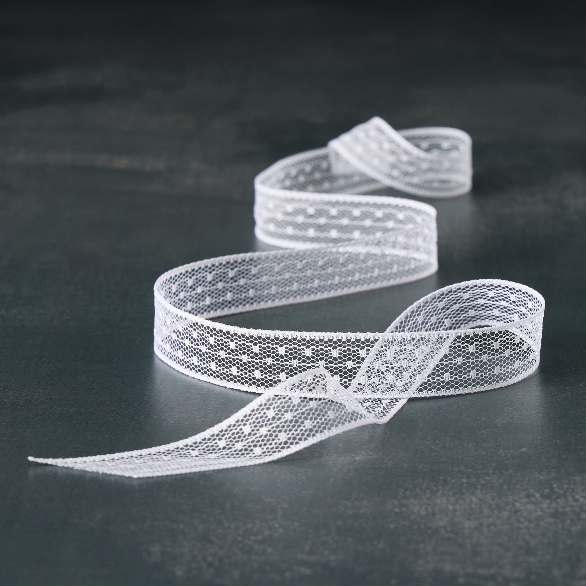 slide 2 of 2, 5/8" X 7yd. White Lace Ribbon By Celebrate It Classic, 5/8 in x 7 yd