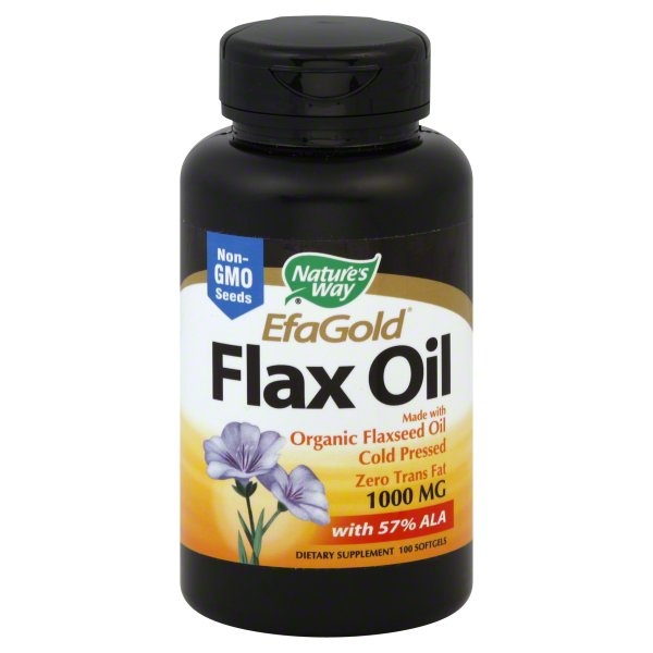 slide 1 of 1, Nature's Way Flax Oil, 1000 mg, Softgels, 100 ct