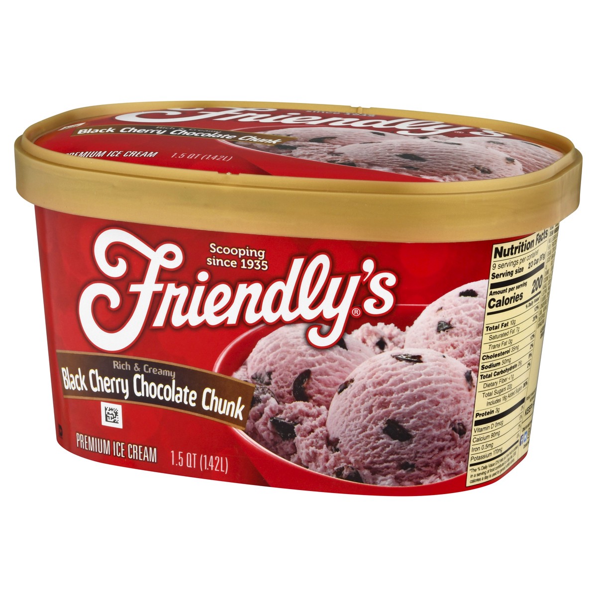 slide 6 of 12, Friendly's Black Cherry Chocolate Chunk Premium Ice Cream, 1.5 qt