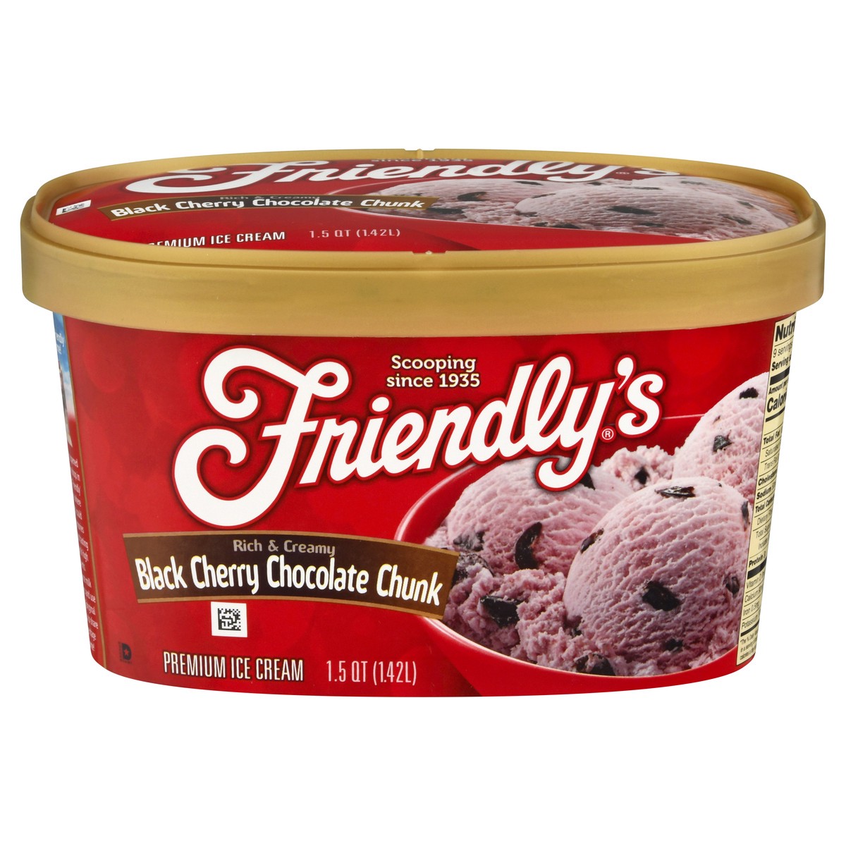 slide 1 of 12, Friendly's Black Cherry Chocolate Chunk Premium Ice Cream, 1.5 qt