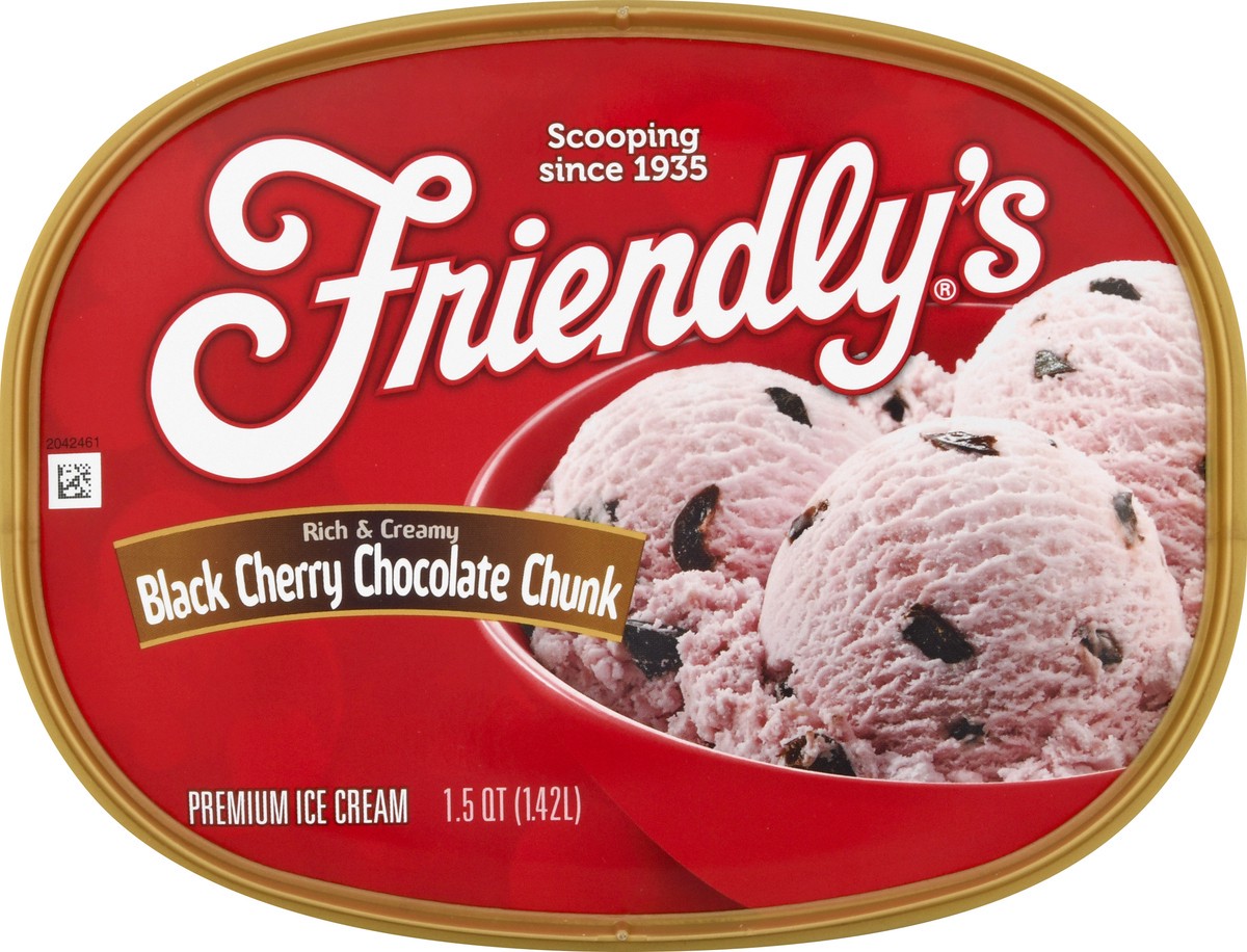 slide 9 of 12, Friendly's Black Cherry Chocolate Chunk Premium Ice Cream, 1.5 qt