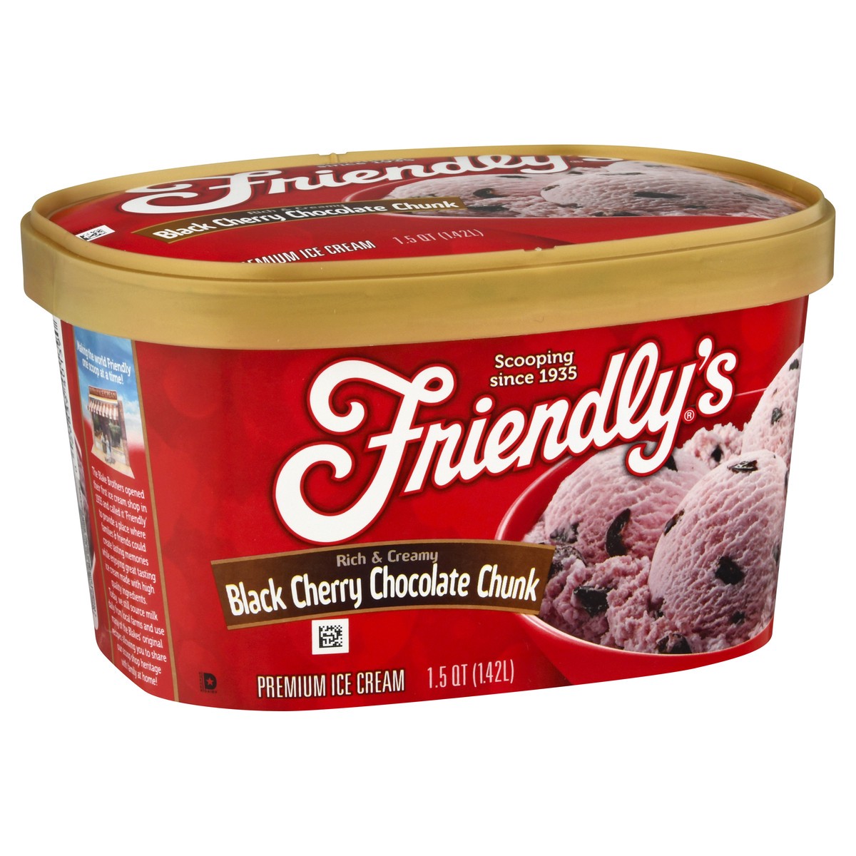 slide 10 of 12, Friendly's Black Cherry Chocolate Chunk Premium Ice Cream, 1.5 qt