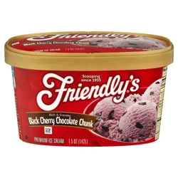 Friendly's Black Cherry Chocolate Chunk Ice Cream 1.5 Quart
