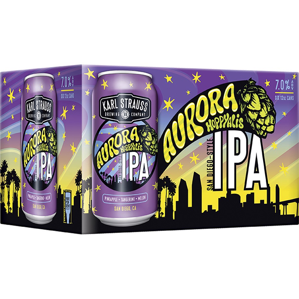slide 1 of 1, Karl Strauss Brewing Company Aurora Hoppyalis Ipa, 6 ct; 12 oz