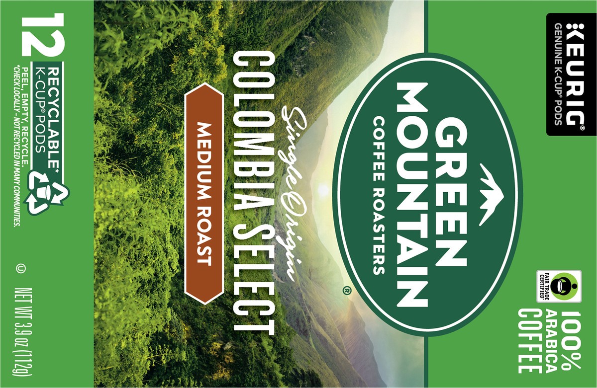 slide 2 of 7, Green Mountain Coffee Roasters Colombia Select Keurig Single-Serve K-Cup Pods, Medium Roast Coffee, 12 Count, 12 ct