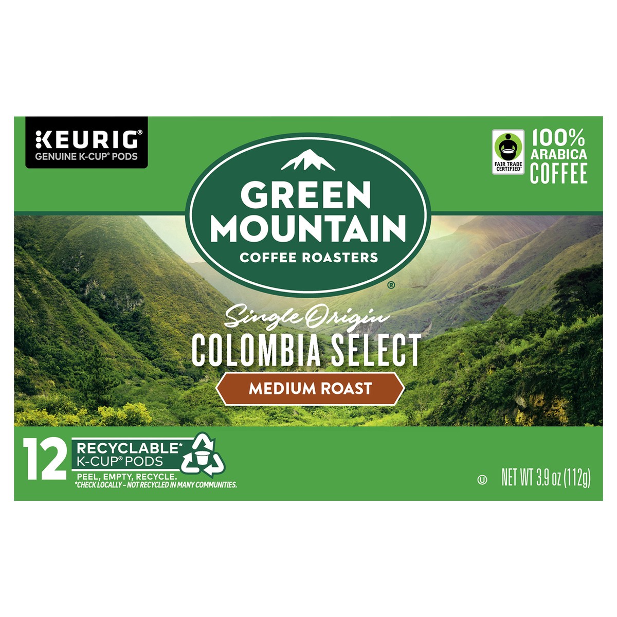 slide 1 of 7, Green Mountain Coffee Roasters Colombia Select Keurig Single-Serve K-Cup Pods, Medium Roast Coffee, 12 Count, 12 ct