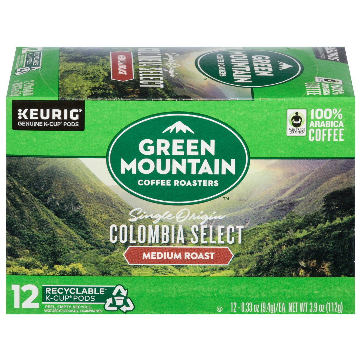 Green Mountain Coffee K-Cup Packs - Colombian Fair Trade Select 12 ct ...