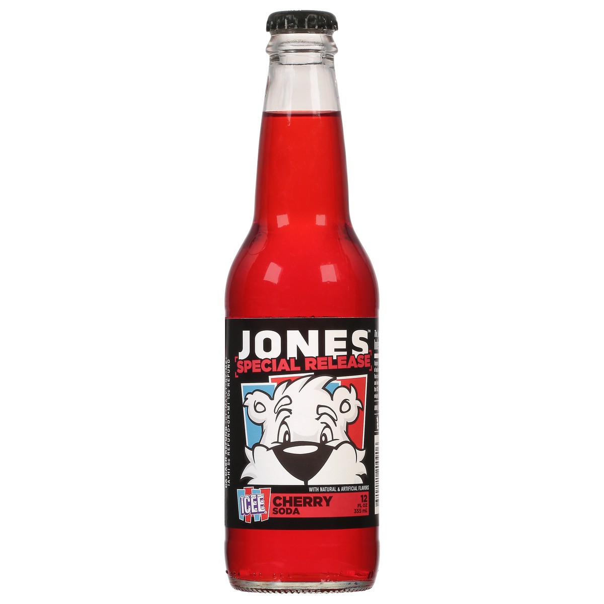 slide 1 of 5, Jones Icee Cherry Soda - 12 fl oz, 12 fl oz