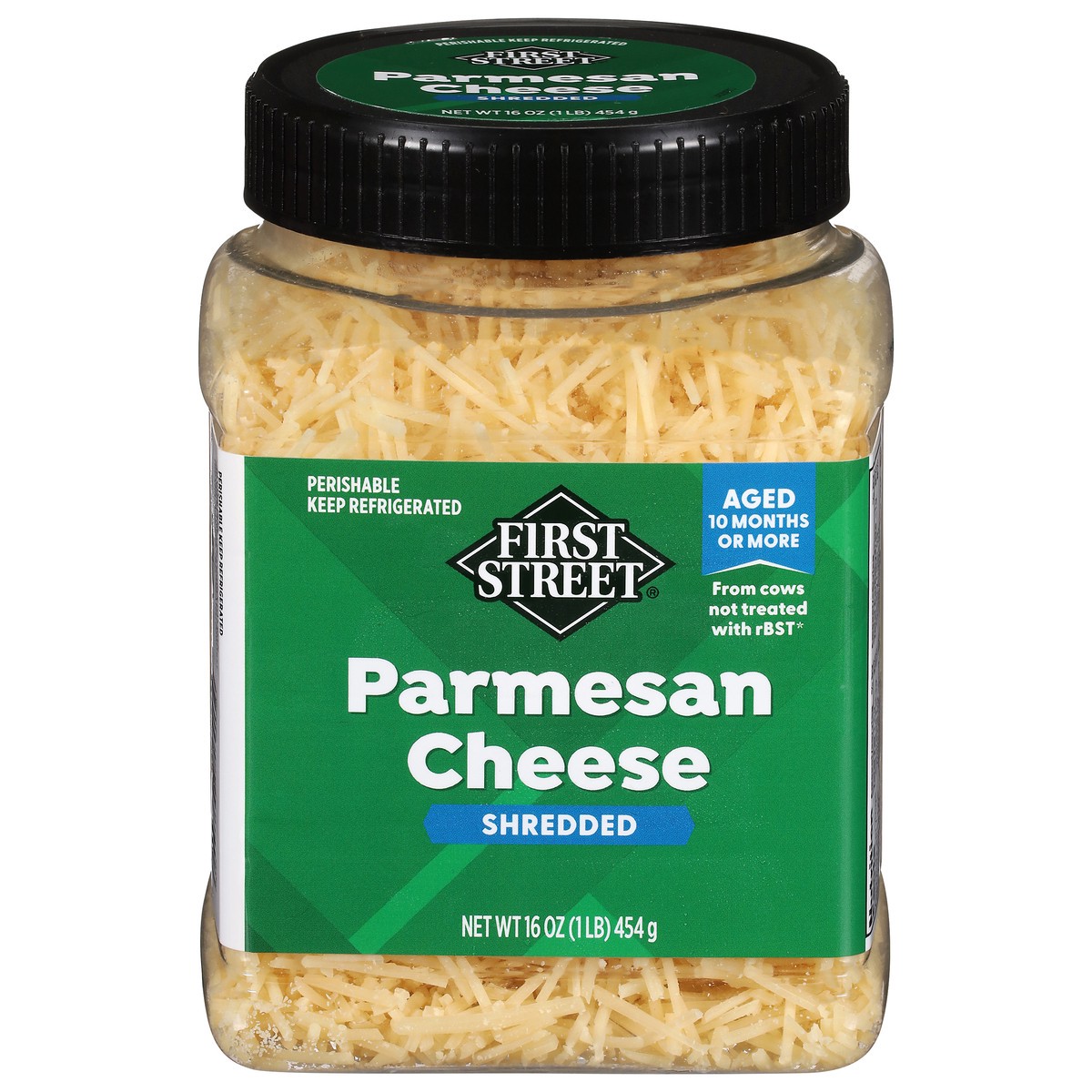 slide 4 of 4, First Street Shredded Parmesan Cheese, 16 oz