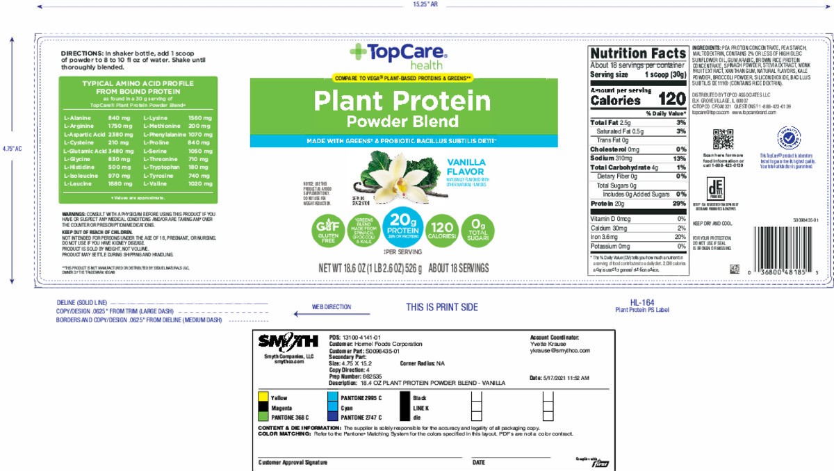 slide 15 of 15, TopCare Top Care Topcare Health Plant Protein Vanilla Flavor Powder Blend, 18.6 oz