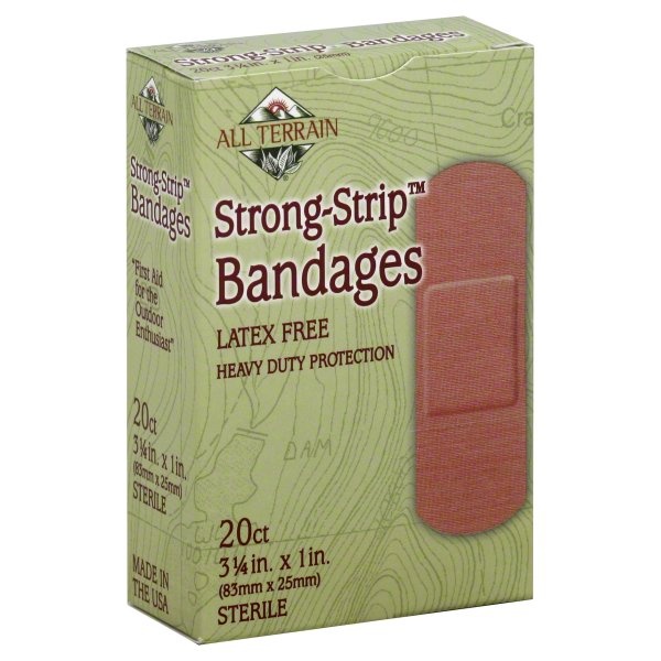 slide 1 of 1, All Terrain Bandages Strong Strip, 20 ct