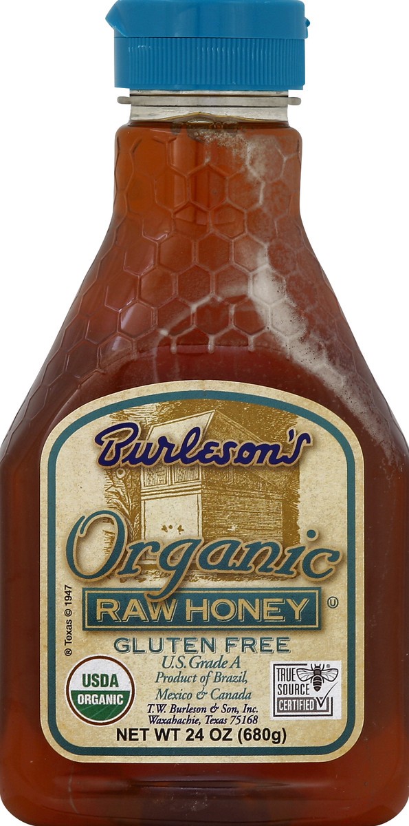 slide 2 of 2, Burleson's Organic Raw & Unfiltered Honey 24 oz, 24 oz