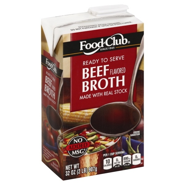 slide 1 of 1, Food Club Ready To Serve Broth - Beef, 32 oz