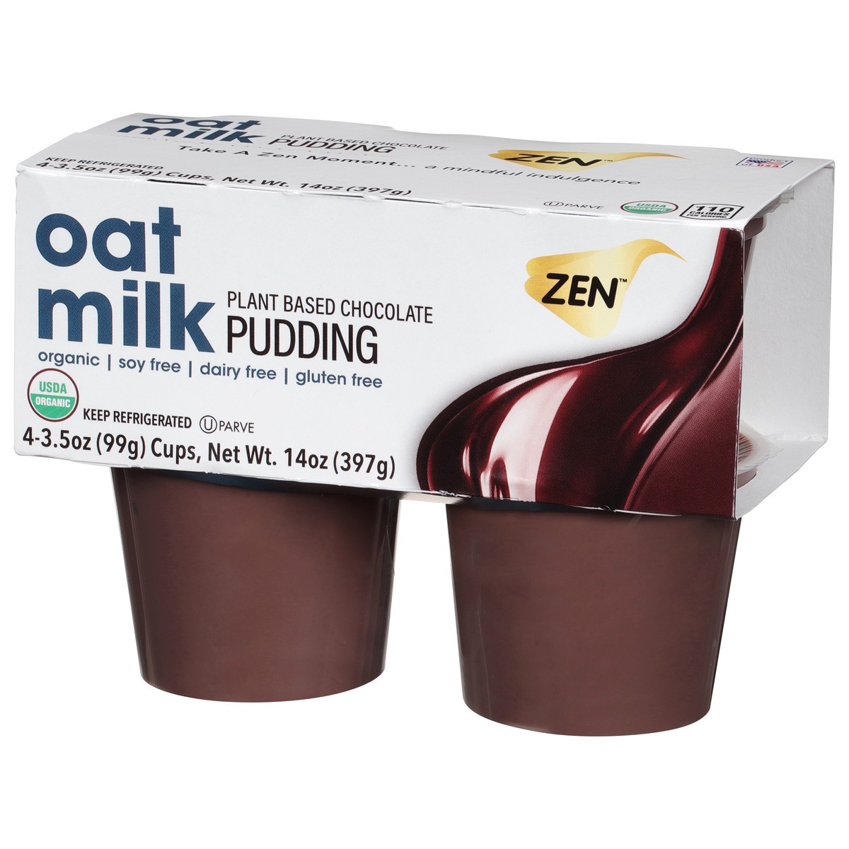 slide 8 of 9, Zen Zen Organic Chocolate Oatmilk Pudding, 3.5 oz