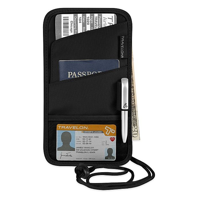 slide 1 of 2, Travelon ID and Boarding Pass Holder, 1 ct