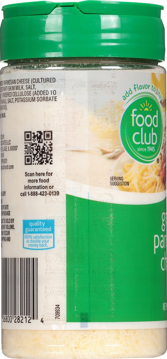slide 9 of 14, Food Club Parmesan Grated Cheese 8 oz, 8 oz