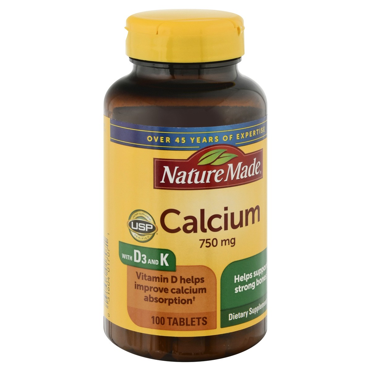 slide 6 of 12, Nature Made 750 mg Tablets Calcium 100 ea, 100 ct; 750 mg