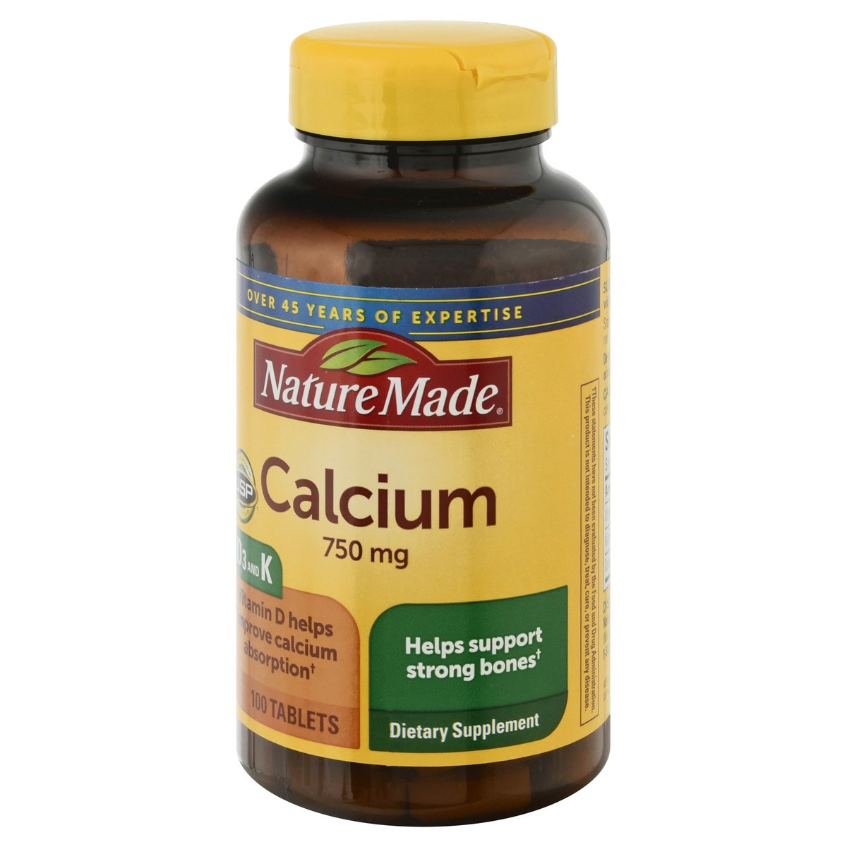 slide 7 of 12, Nature Made 750 mg Tablets Calcium 100 ea, 100 ct; 750 mg