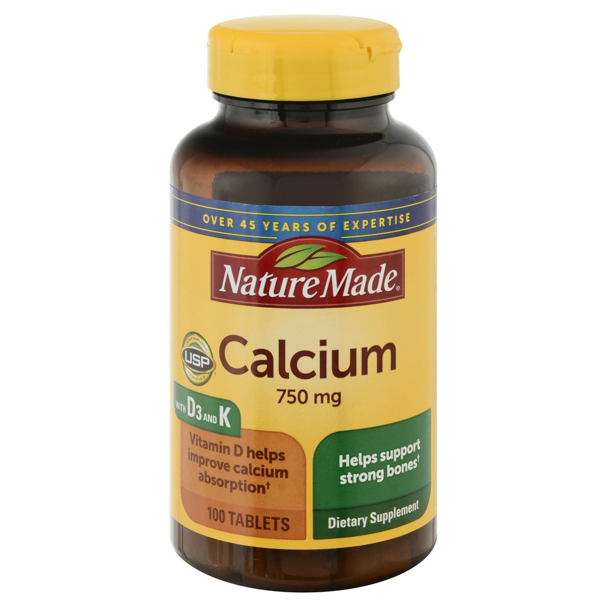 slide 1 of 12, Nature Made 750 mg Tablets Calcium 100 ea, 100 ct; 750 mg