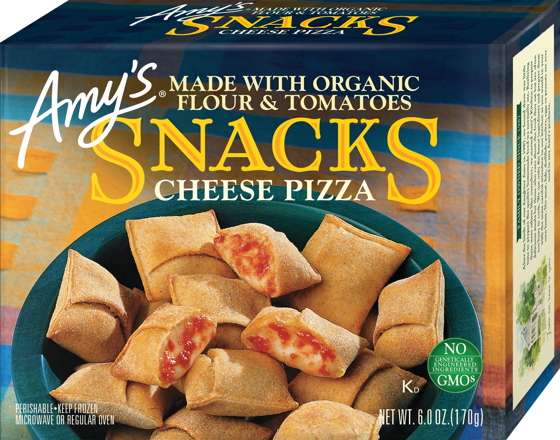 slide 1 of 7, Amy's Kitchen Cheese Pizza Snacks, 6 oz