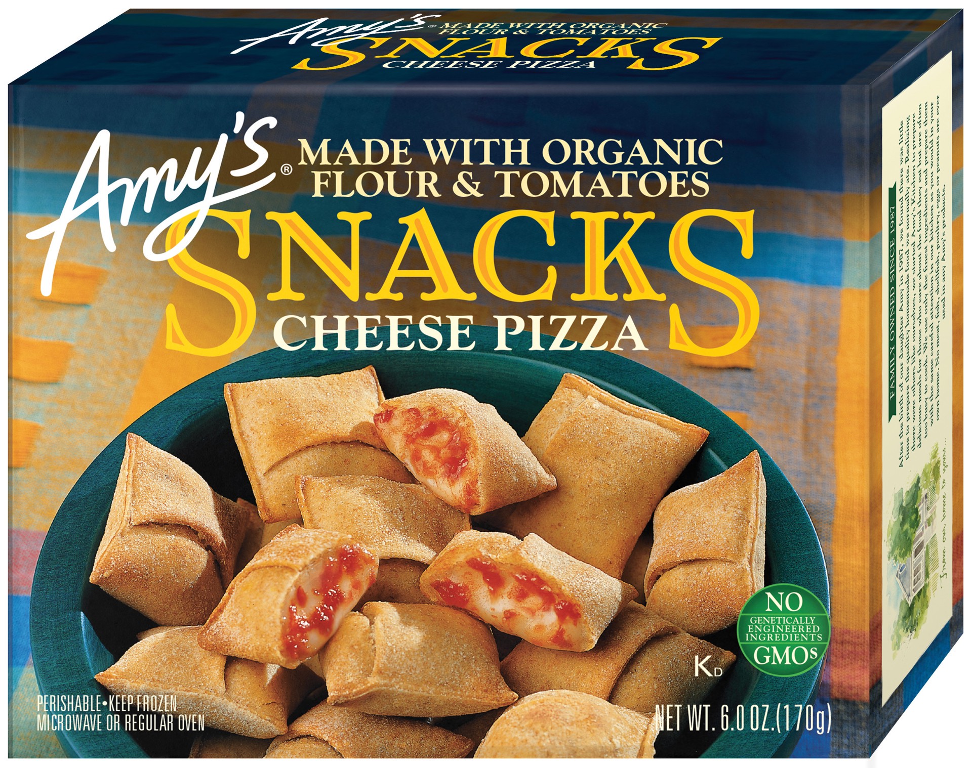 slide 1 of 7, Amy's Kitchen Cheese Pizza Snacks, 6 oz