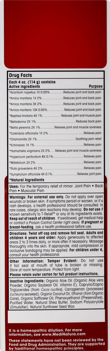 slide 6 of 7, T-Relief Pain Relief Cream 4 oz, 1 ct