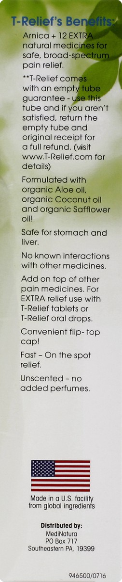 slide 4 of 7, T-Relief Pain Relief Cream 4 oz, 1 ct