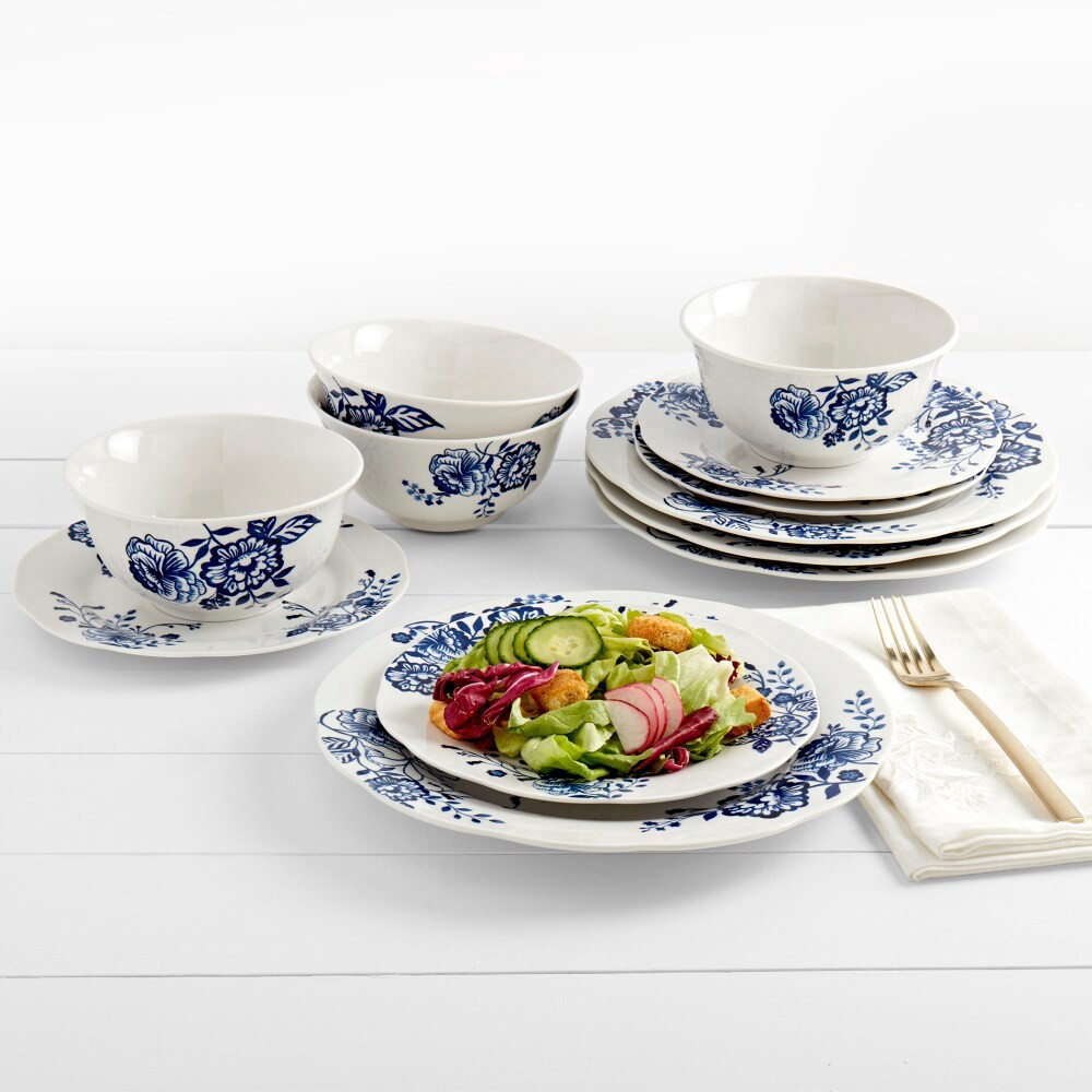 slide 3 of 6, Tabletops Gallery Vintage Floral Dinnerware Set, 12 ct