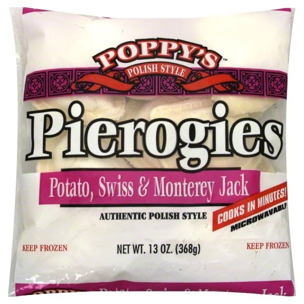 slide 1 of 1, Poppy Wines Pot/Swiss/Mj Pierogie, 13 oz