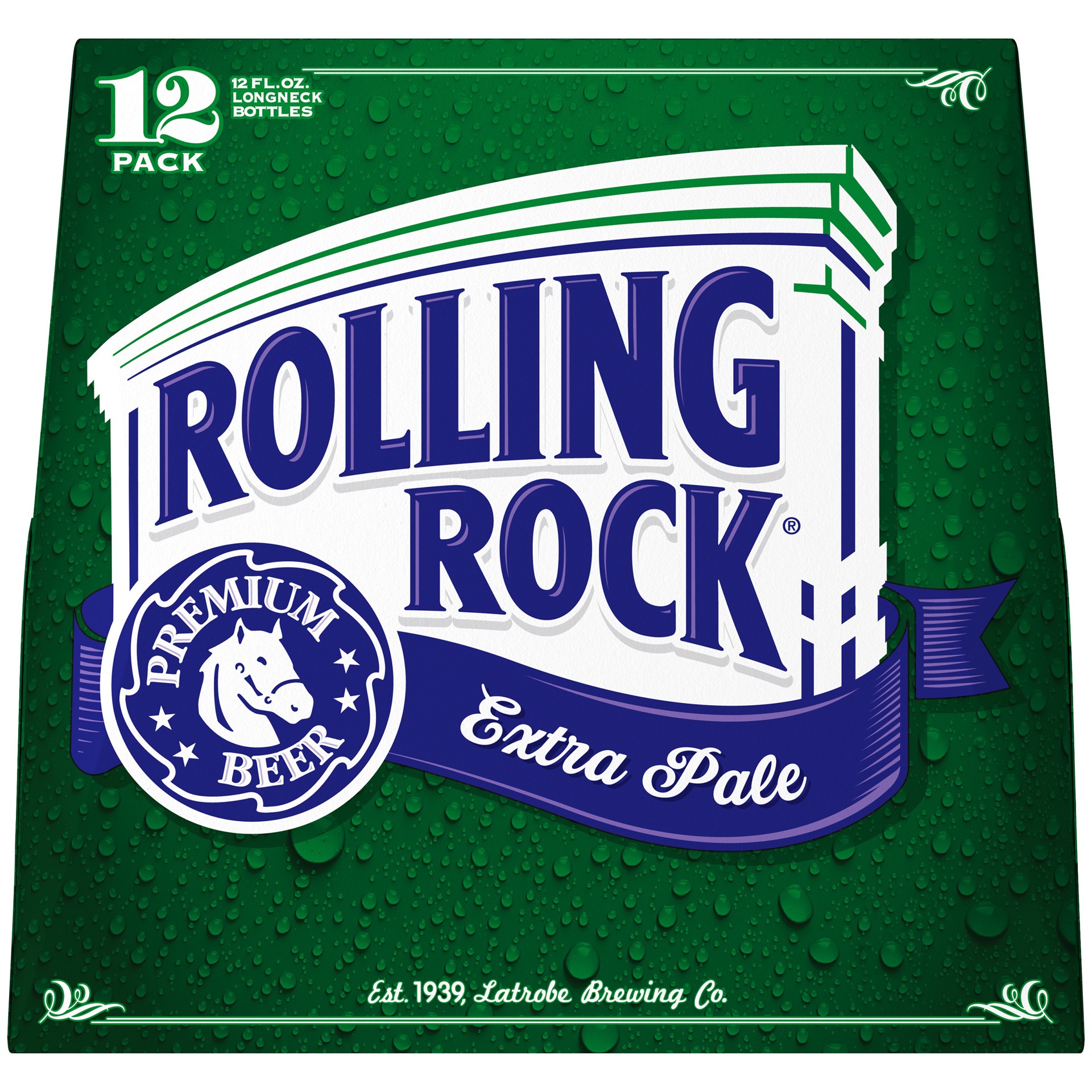 slide 2 of 4, Rolling Rock Extra Pale Beer, 12 Pack 12 fl. oz. Bottles, 4.6% ABV, 12 ct; 12 fl oz