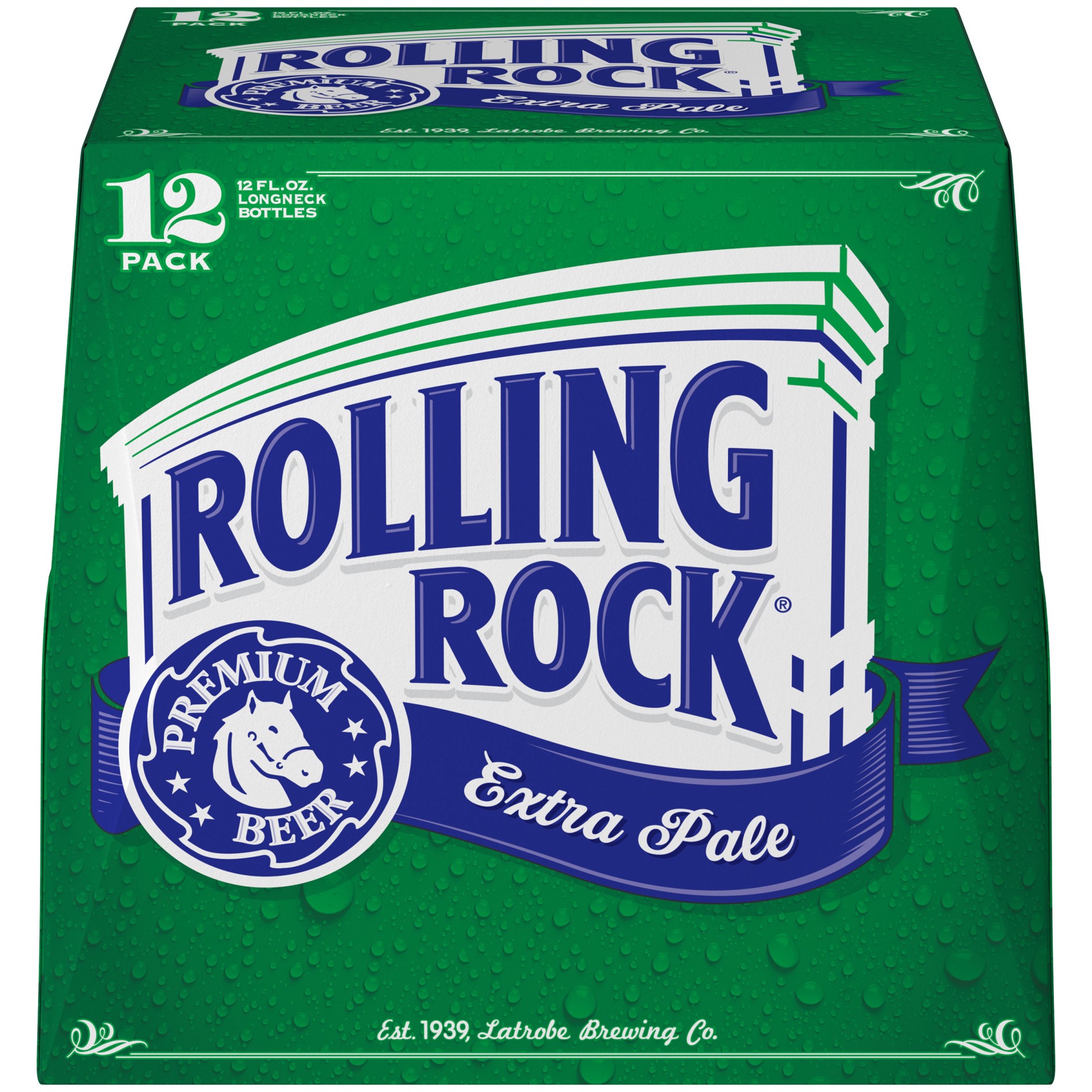 slide 1 of 4, Rolling Rock Extra Pale Premium Beer, 12 Pack 12 fl oz, 12 ct