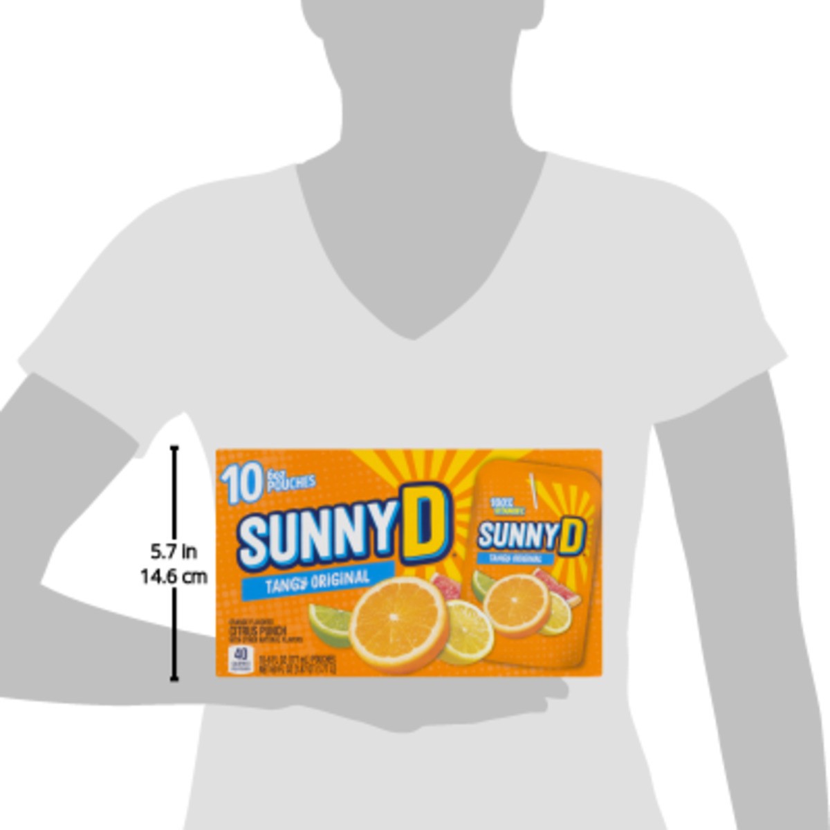 slide 6 of 11, Sunny D Orange Tangy Original 10 - 6 fl oz Pouches, 10 ct