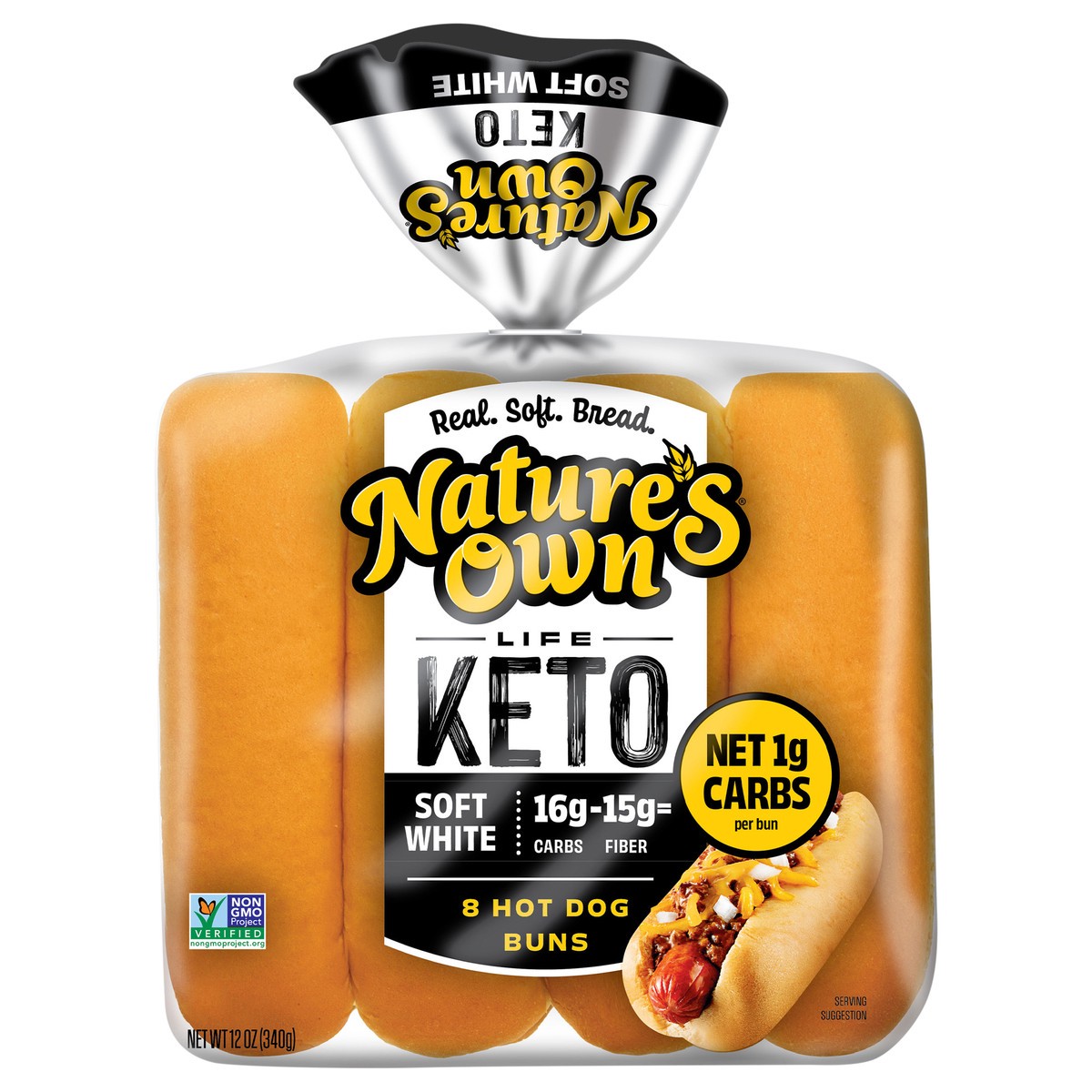 slide 1 of 13, Nature's Own Life Keto Soft White Hotdog Buns, Keto Hotdog Buns, Keto Bread Buns, 8 Count, 8 ct
