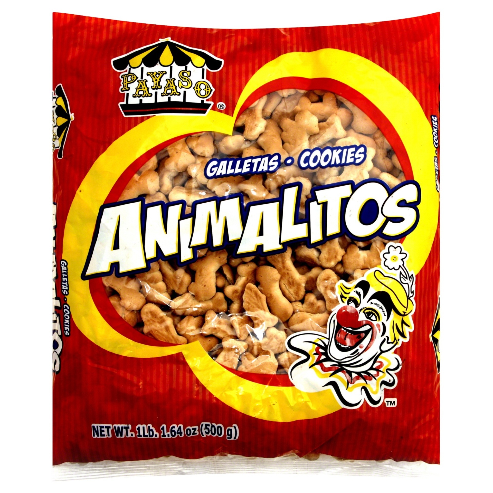 slide 1 of 1, Payaso Animal Cookies, 17.637 oz