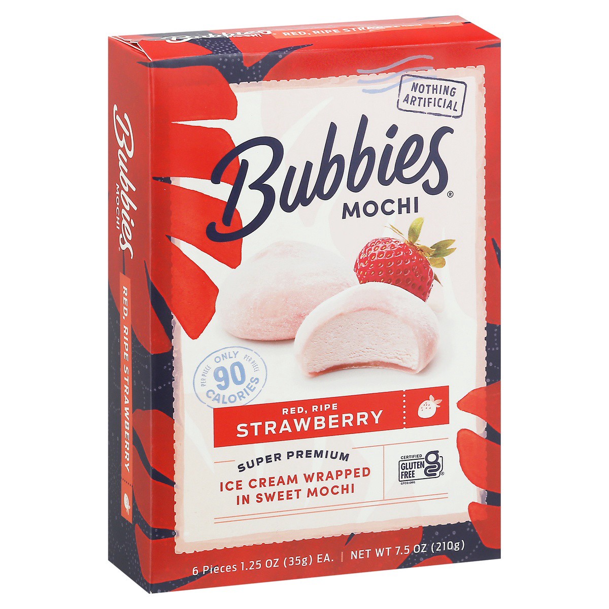 slide 2 of 9, Bubbies Hawaii Mochi Strawberry Premium Ice Cream, 6 ct; 1.25 oz