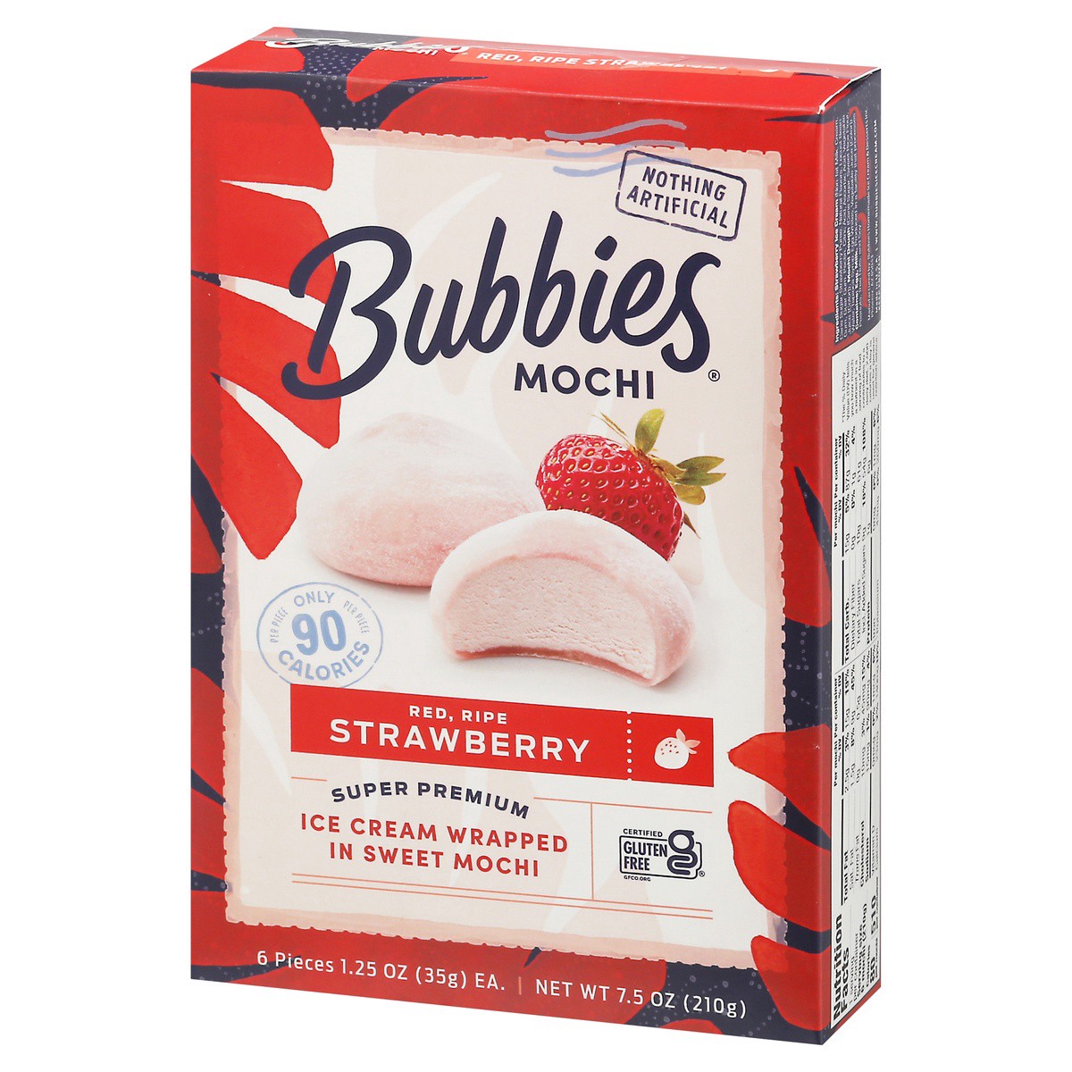 slide 3 of 9, Bubbies Hawaii Mochi Strawberry Premium Ice Cream, 6 ct; 1.25 oz