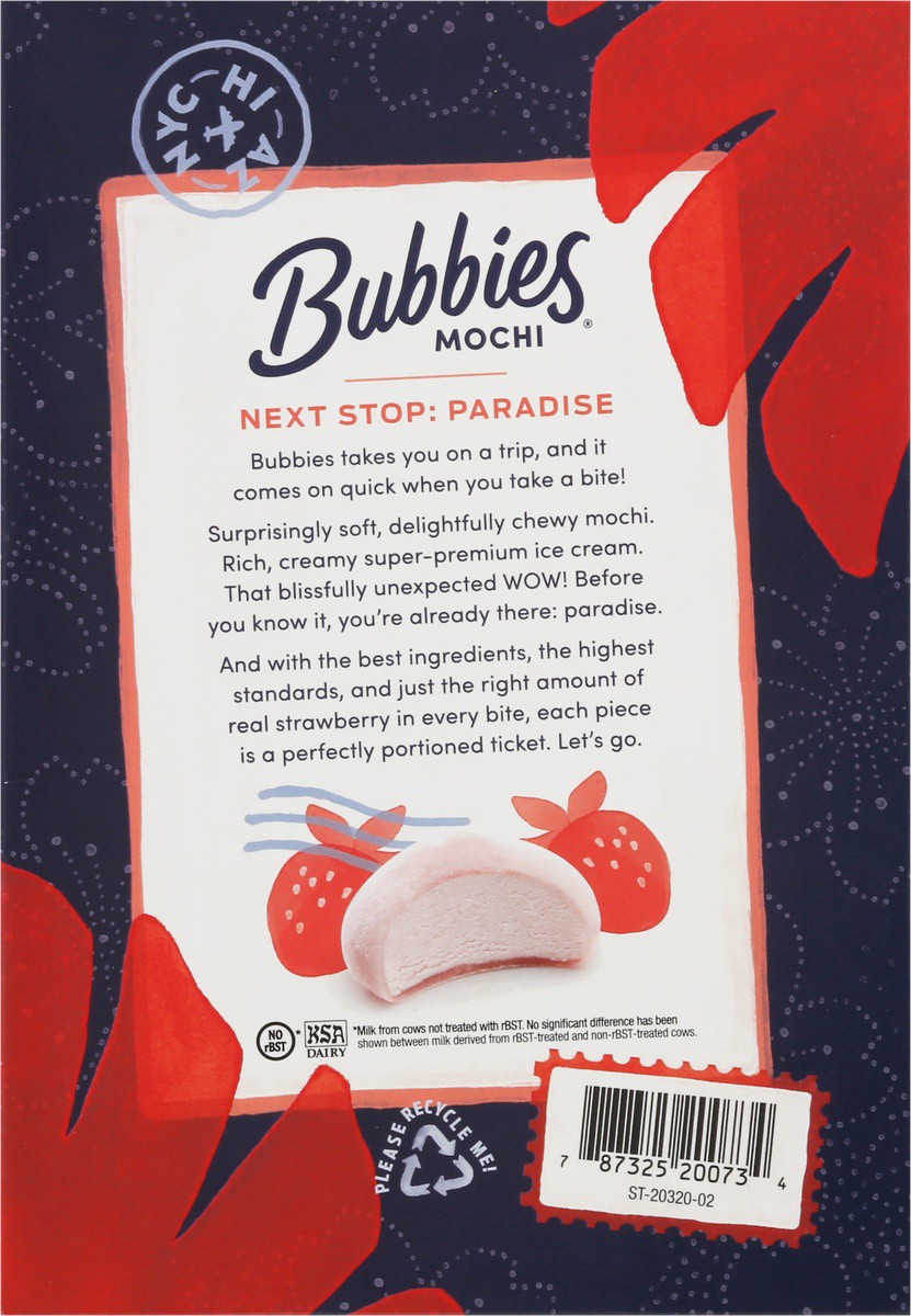 slide 4 of 9, Bubbies Hawaii Mochi Strawberry Premium Ice Cream, 6 ct; 1.25 oz