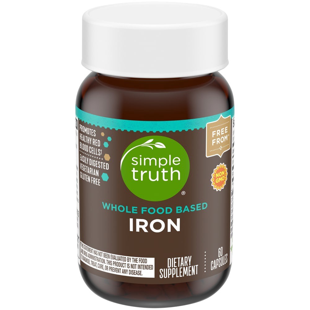 slide 2 of 3, Simple Truth Whole Food Based Iron Capsules, 60 ct