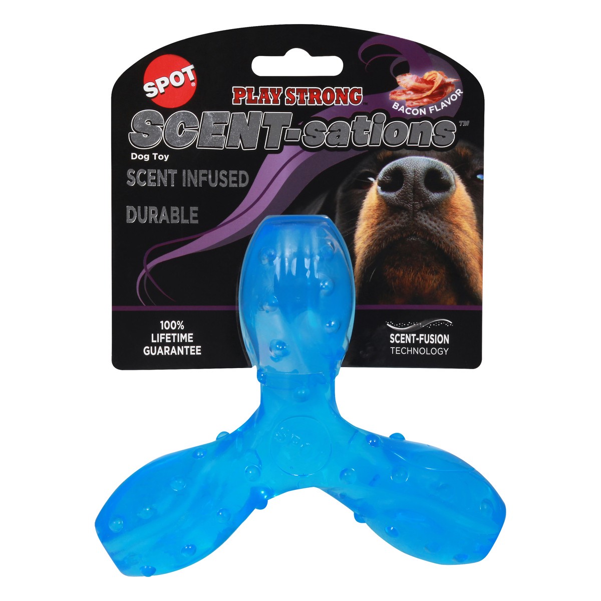 slide 5 of 11, SPOT 6 Inch Trident Bacon Flavor Dog Toy 1 ea, 1 ct