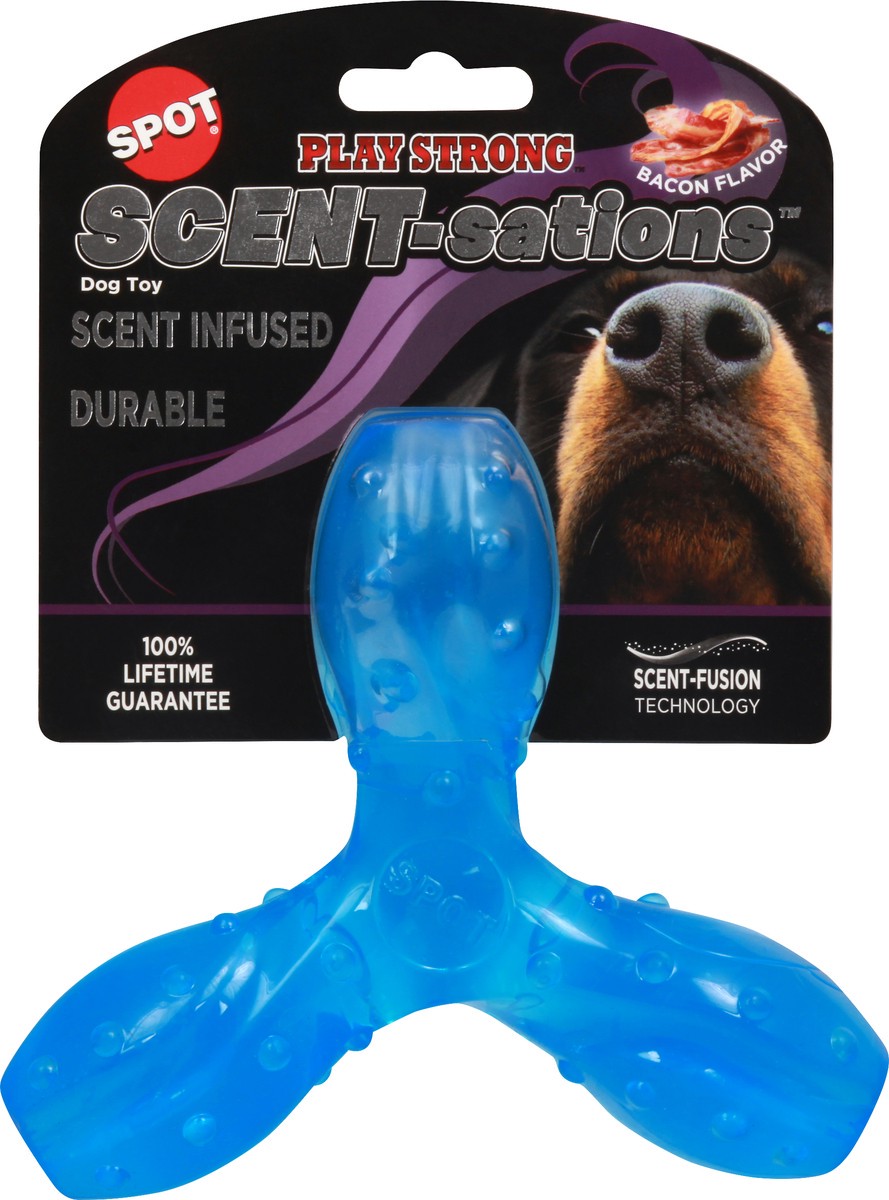 slide 9 of 11, SPOT 6 Inch Trident Bacon Flavor Dog Toy 1 ea, 1 ct