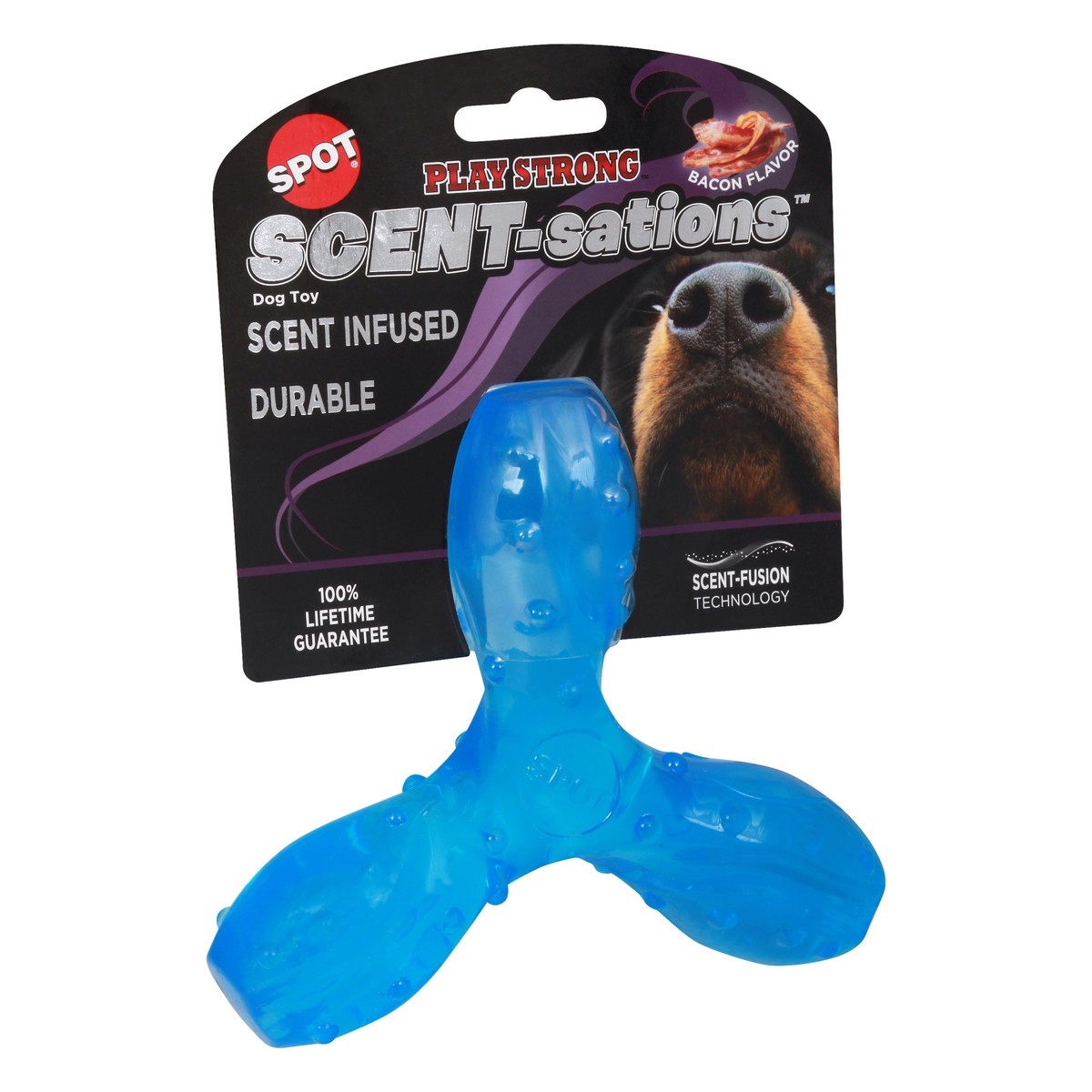 slide 8 of 11, SPOT 6 Inch Trident Bacon Flavor Dog Toy 1 ea, 1 ct