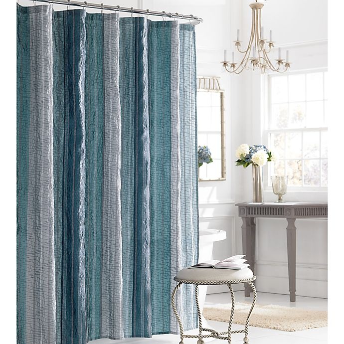 slide 1 of 1, Manor Hill Sierra Shower Curtain - Blue, 54 in x 78 in