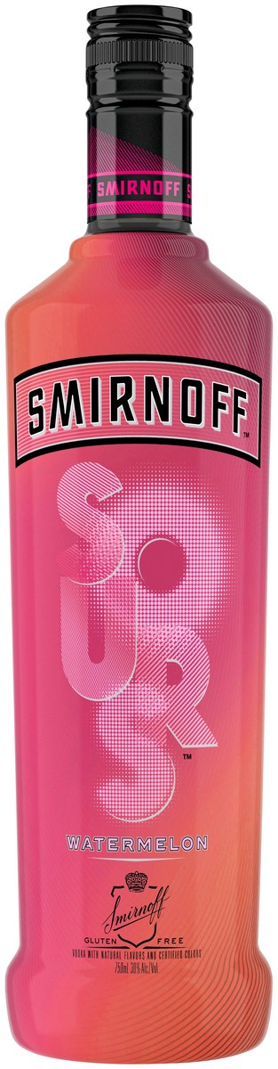 slide 1 of 3, Smirnoff Sours Watermelon Vodka, 750 ml