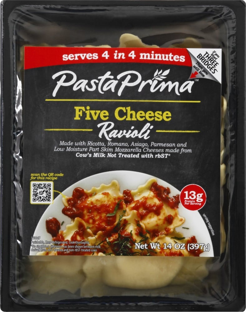slide 1 of 1, Pasta Prima Five Cheese Ravioli, 14 oz