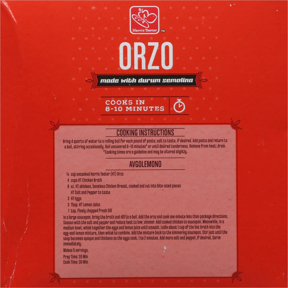 slide 5 of 6, Harris Teeter® Orzo, 16 oz