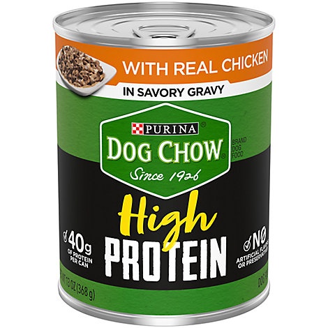 slide 1 of 1, Dog Chow Purina Dog Chow Dog Food High Protein With Real Chicken In Savory Gravy, 13 oz