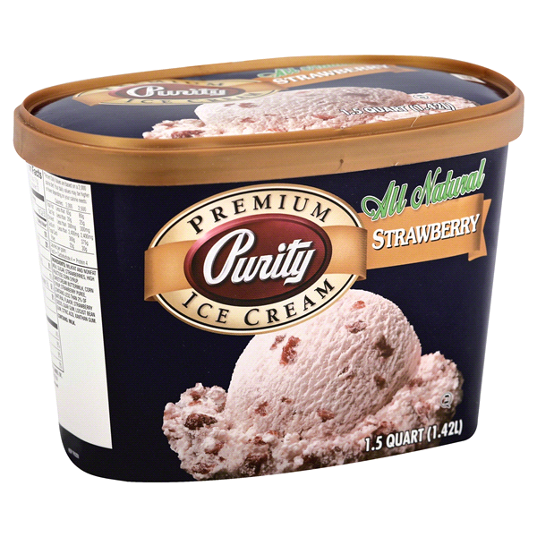 slide 1 of 1, Purity All Natural Strawberry Ice Cream, 1.5 qt