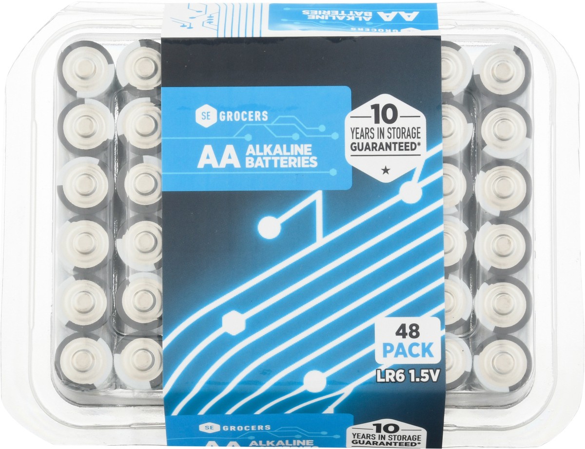 slide 3 of 9, Se Grocers Aa Batteries, 48 ct