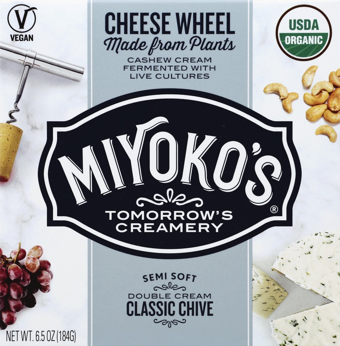 slide 1 of 1, Miyoko's Creamery Non-Dairy Double Chive Cream Cheese, 6.5 oz