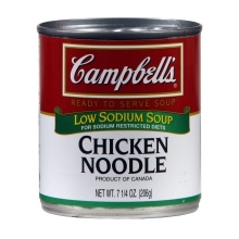 slide 1 of 1, Campbell's Lo-Sodium Chicken Noodle Soup, 1 ct
